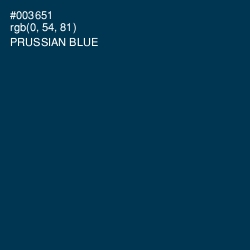 #003651 - Prussian Blue Color Image